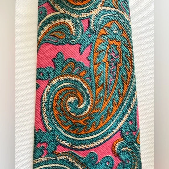 Vintage Paisley Patterned Tie - Multicolor